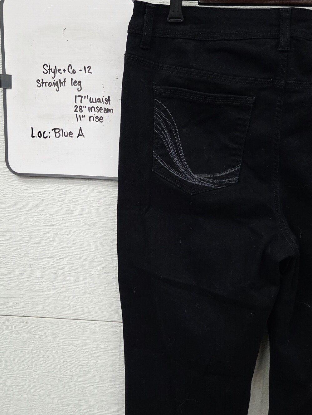 Style & Co Black Stretch Jeans 12 - Picture 6 of 7